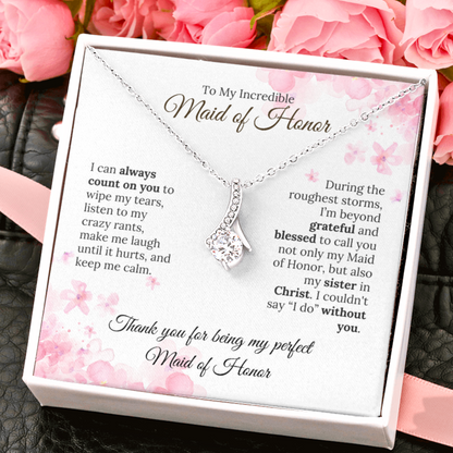 To My Maid of Honor, I Can Count On You, Ribbon Pendant