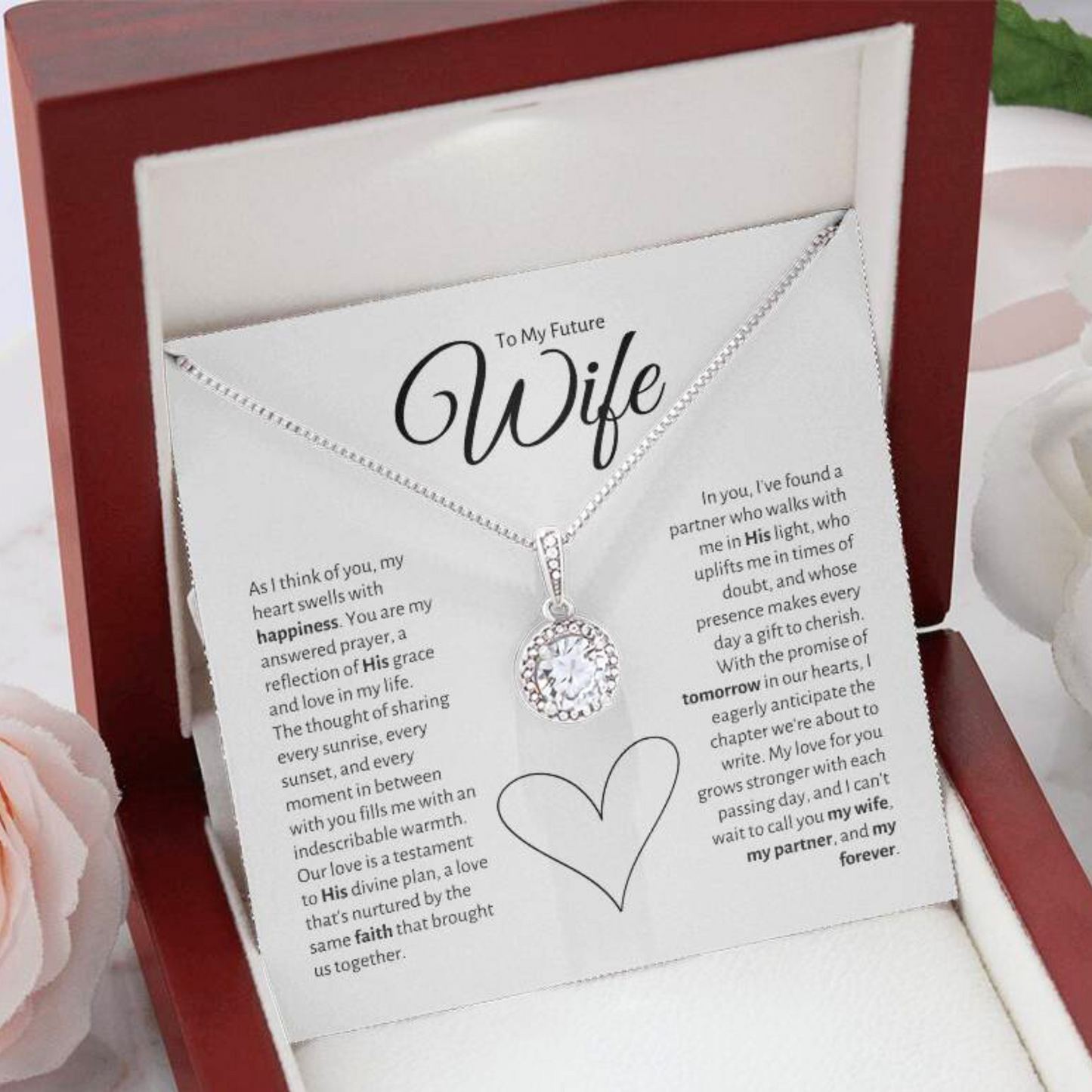 To My Future Wife, My Forever, Eternal Hope Necklace