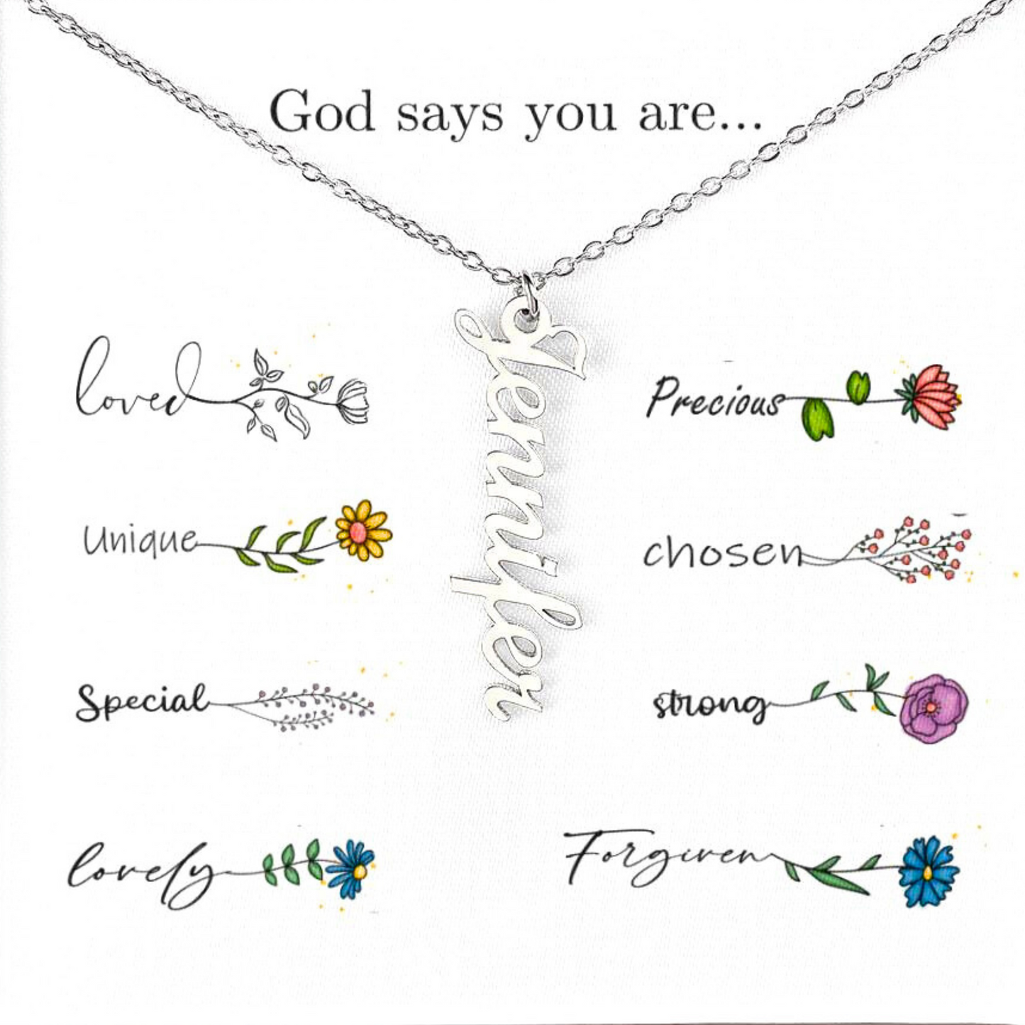 Divine Declarations Name Necklace