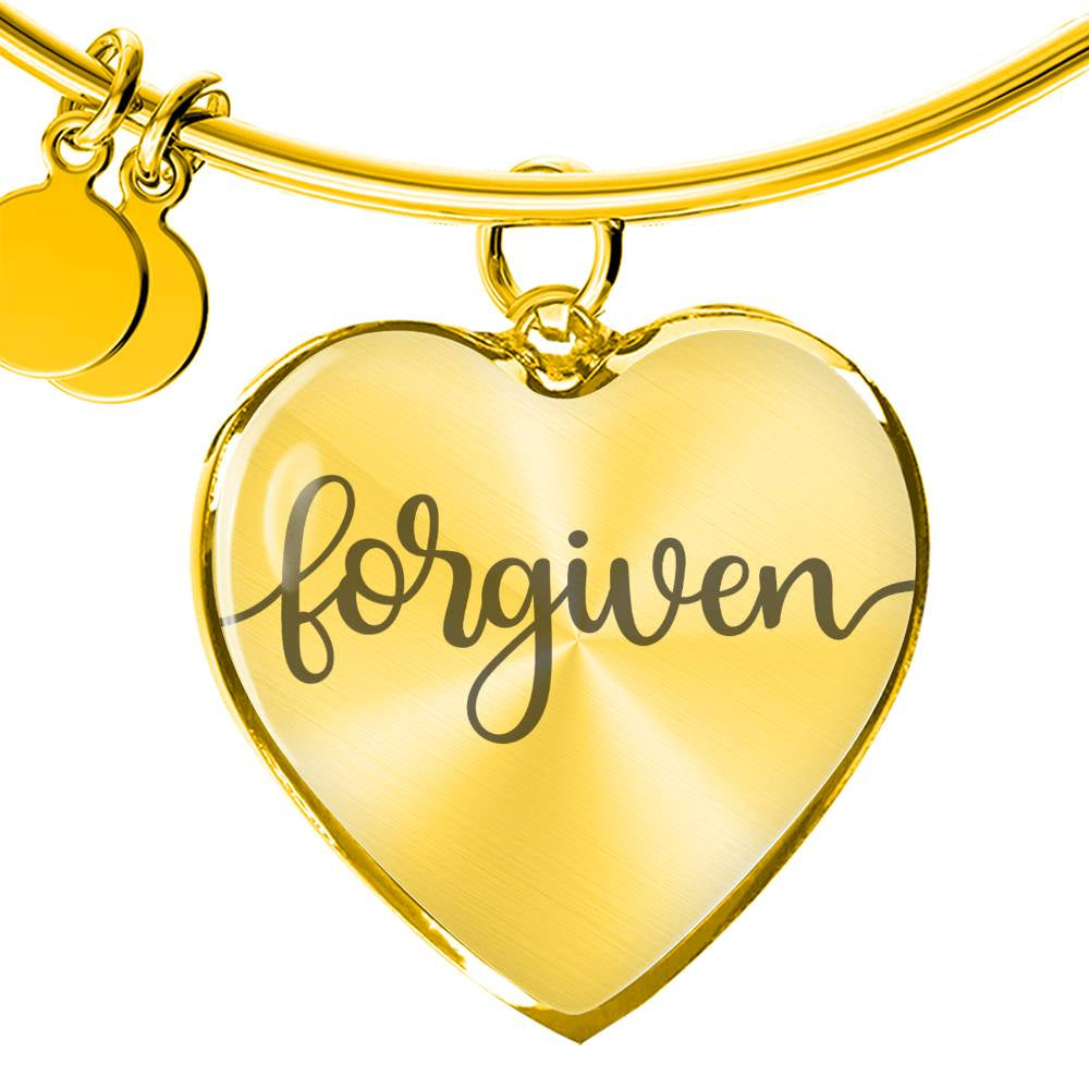 Gracefully Forgiven Heart Bangle